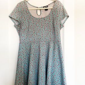 Retro floral fit and flare dress